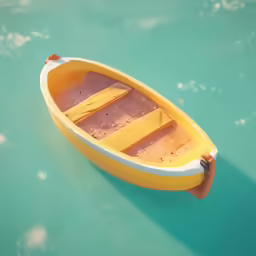 a small boat sitting on the water