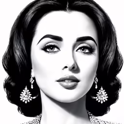 a woman wearing some very pretty earrings
