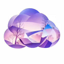 a landscape design using pink and purple tones