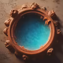 an image of a mirror made to look like a planet