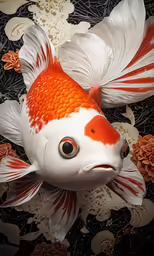 an overhead view of an animal shaped like a fish