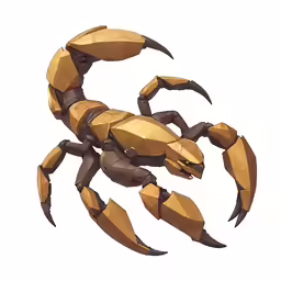 a scorpion - like creature with sharp claws is featured in this image