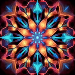 an image of an art work with bright lights