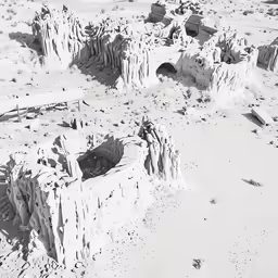 a couple of very big buildings in the desert