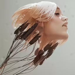 a beautiful blond woman with lots of hair