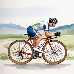 a man riding a bike with no bib