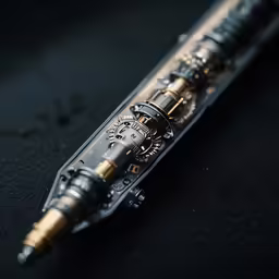 the golden version of a mechanical writing device