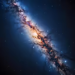 a large galaxy with stars in the sky