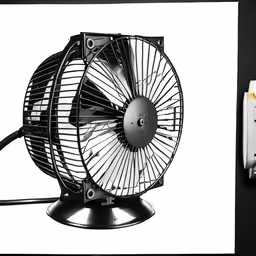 a fan attached to the back of a wall