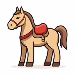 a cute brown horse is standing up