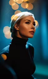 a lady that is wearing an interesting hat