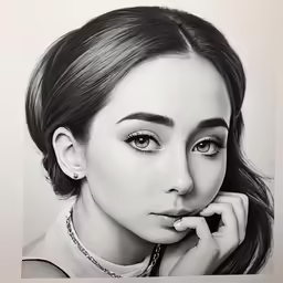 an illustration of a woman with big eyes and big eyes