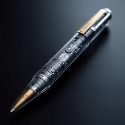 an image of a pen with its cap turned to be turned