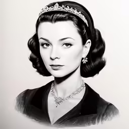this is an illustration of a woman wearing a tiara
