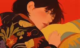 a woman in a kimono poses for a picture