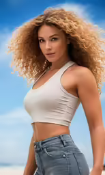 an image of a woman that is looking down
