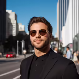 a man standing in the middle of the road