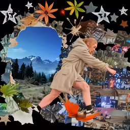 the woman is in a long coat and boots