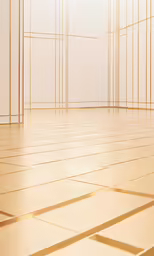 a beige floor is filled with lines and square