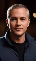 a close up of a person with grey hair