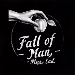 black and white image of a hand opening an apple
