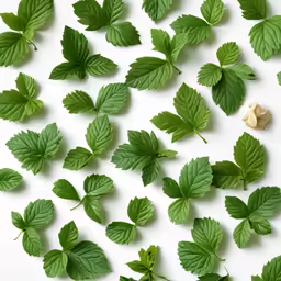 a bunch of green leaves that are on the table