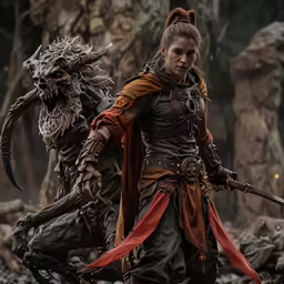 two male fantasy characters standing together