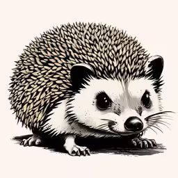 this hedgehog is looking like it has long whiskers and big eyes