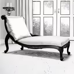 this is a simple living room with a long chaise