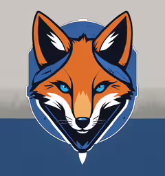 the logo for the university of arizona is shown,an orange fox with blue eyes is shown on a white background