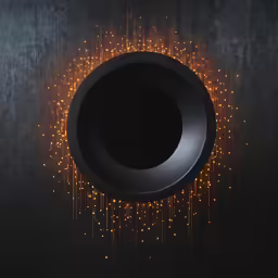 an audio device with lights coming out of it