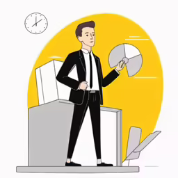 a man with some type of electrical equipment and a clock