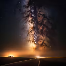 a sky filled with lots of stars and lights