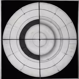 an artistic view shows the circular pattern of a piece of paper