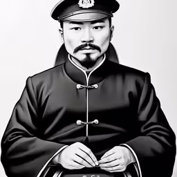 a painting of a man dressed in uniform