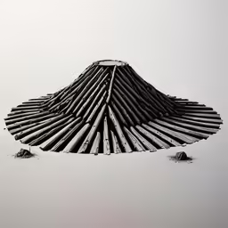 a drawing of a pyramid on snow covered ground