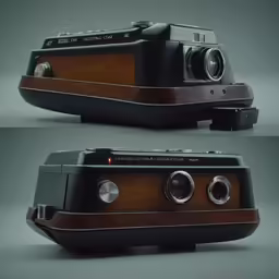 two photos of the same camera on each side