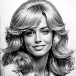 an attractive young blonde woman with curls on her head