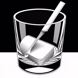 a pen and a drink sitting on a table