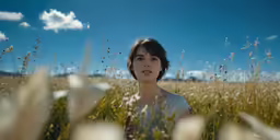 an image of a woman that is standing in the grass