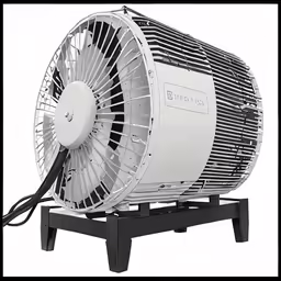 an outdoor blower on a stand