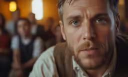 a close up shot of a man with a beard
