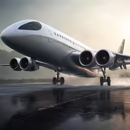a jet that is sitting on top of an airport runway
