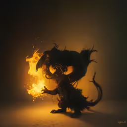 an artsfully captured picture of a fire dragon