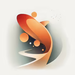 abstract orange and black background with circles