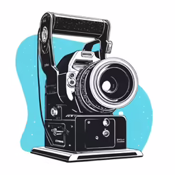 a photo of an old video camera