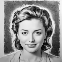a black and white photo of a woman