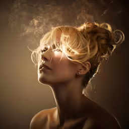 the portrait is made in an artistic fashion