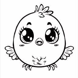 the angry bird has big eyes and looks up
