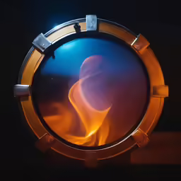 a photo of fire in an oily looking oven